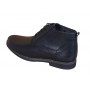 Ghete casual barbati, din piele naturala (imblanite)  TOMAS, Negru, GKR20N